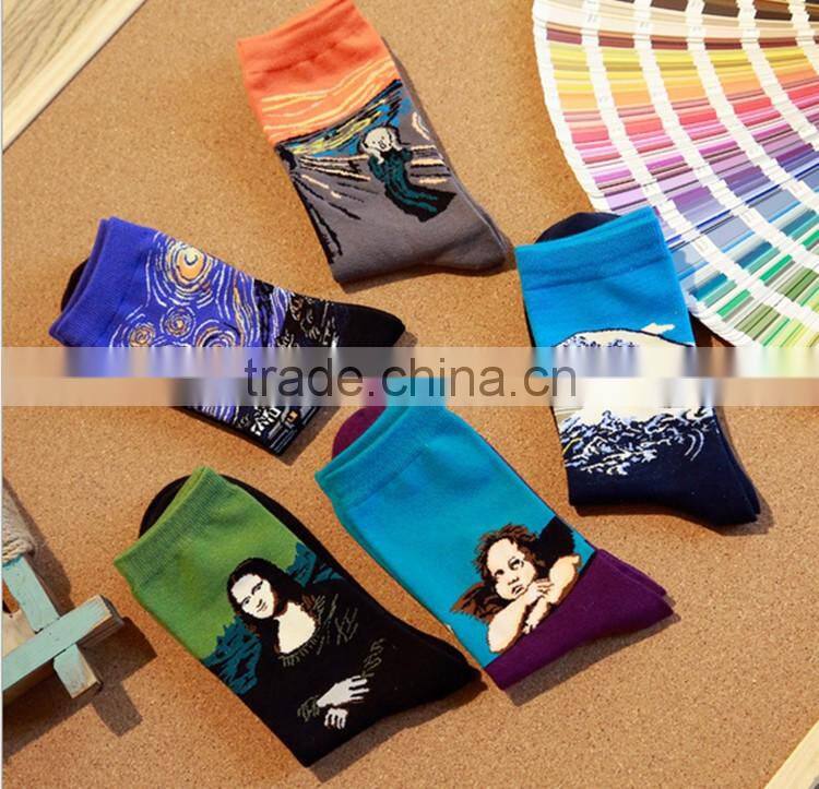 classical cartoon summer style happy socks character pattern Superheroes socks for man woman