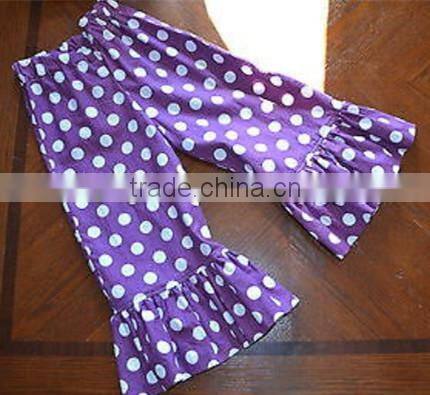 2014New arrival baby clothing chevron cotton pants kids broad wave stripe pants with ruffle adorable baby clothes zig zag pants