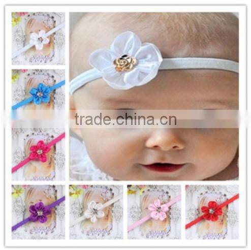 New Style Beautiful Chiffon Headband hairband Baby Girls flowers headbands With Elastic Kids' hair accessories Baby Headwear