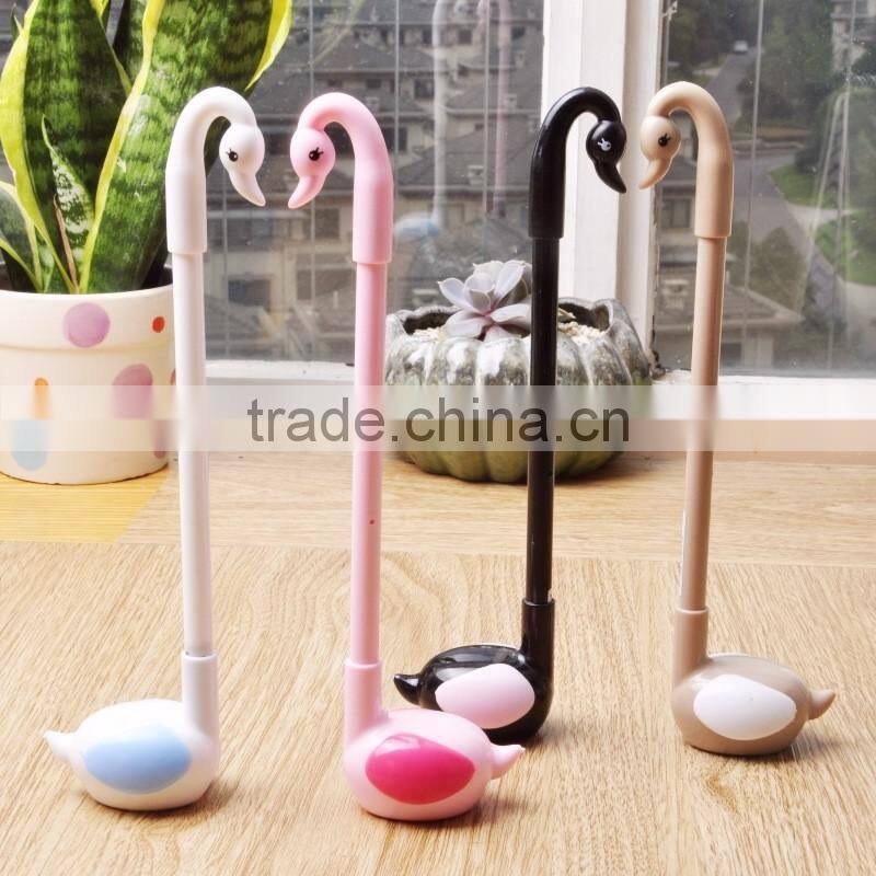 0.5mm black ballpoint pen customizable swan shape gel pen office stationry
