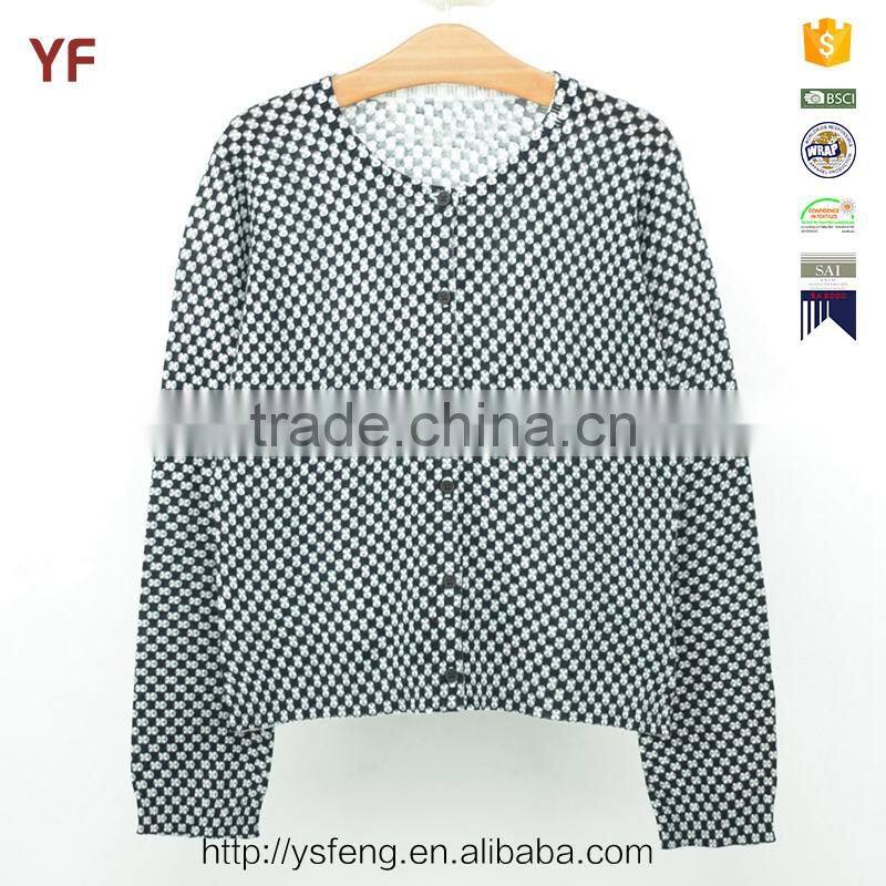 Print Cardigan Woolen Kids Knitted Sweater Designs For Children