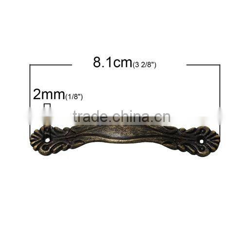 Antique Bronze Pattern Carved Box Lock, Case Lock,Wooden Box Lock Accessory 8.1cmx1.4cm