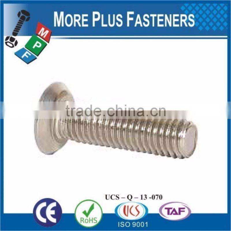 Made in Taiwan Stainless Slot Recessed Undercut Flat Head Machine Screw Passivated