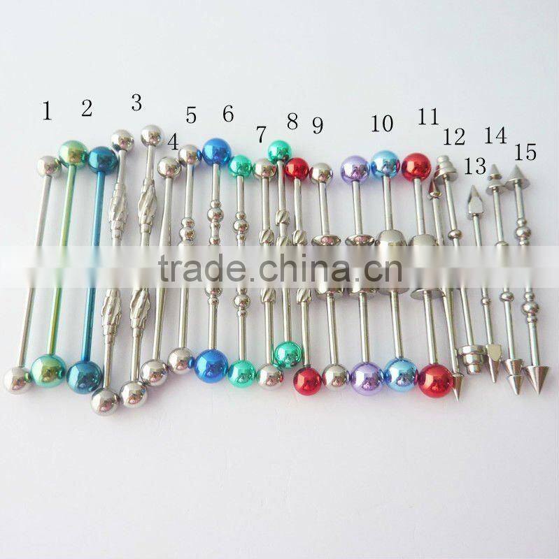 New Hot styles goblet industrial tongue barbell