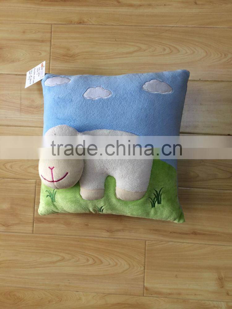 Embroidered plane 3D printed children cushion