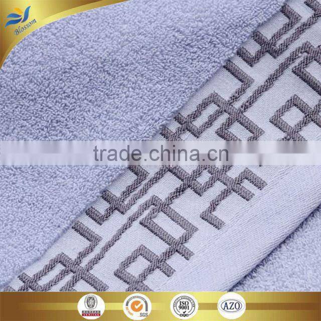 100% cotton bordered bath towels cheap jacquarded towel made in china