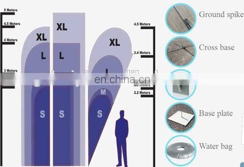 Custom flag promotional roadside display flag stand