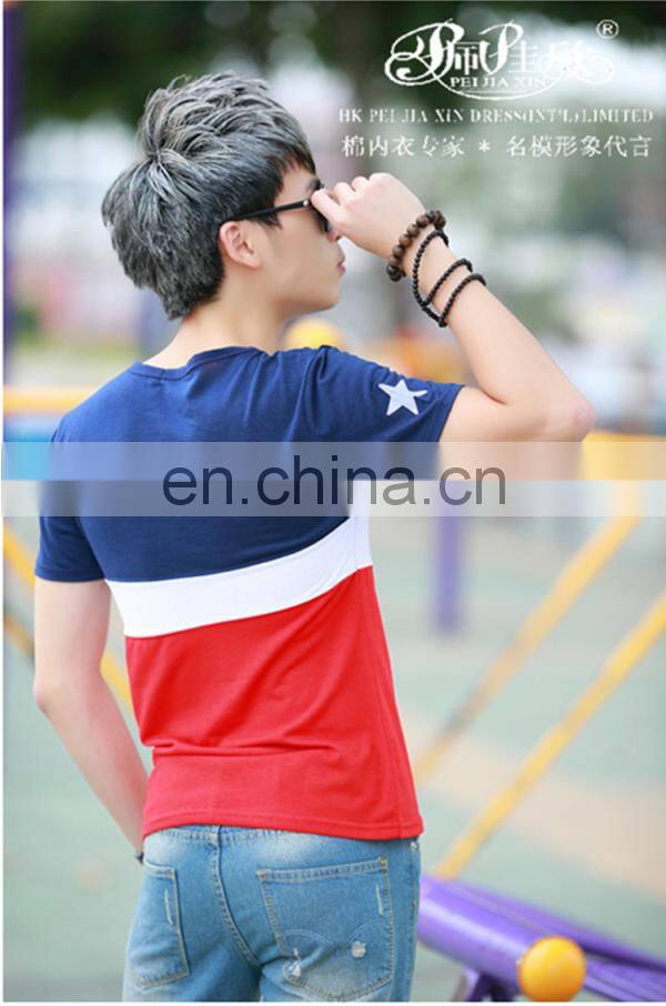 Peijiaxin Latest Design Casual Style with Stars Elongated T shirt