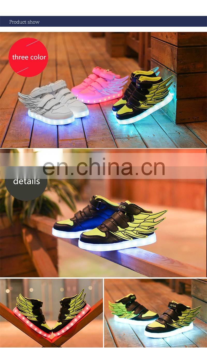 wholesale Children kid USB rechargeable LED luminous light shoes kids