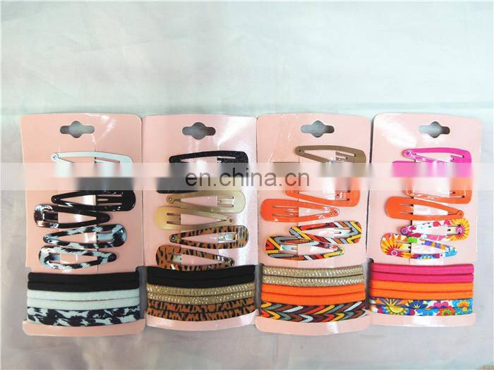 Hot Sale Printed elastic pony kids hair accessories set