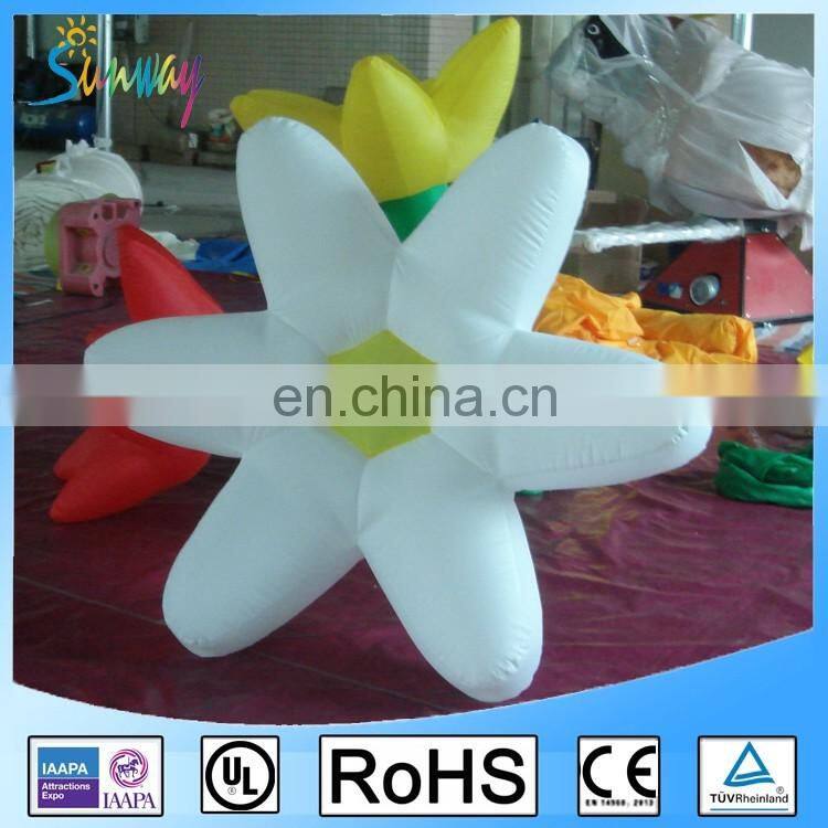 OEM White Yellow Red Inflatable Flower Chain Decoration