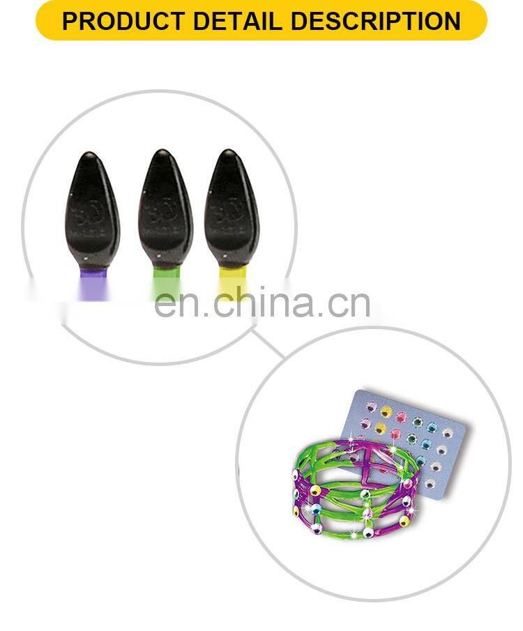 China colorful ABS PLA filament DIY toys bracelet 3D printer kit