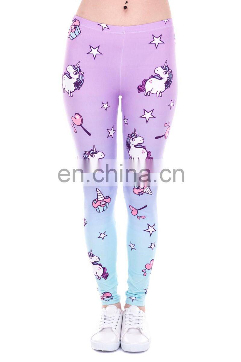 Unicorns and sweets fancy sexy mix crossfit print high quality sale pants girls stylish denim yoga pants women leggings
