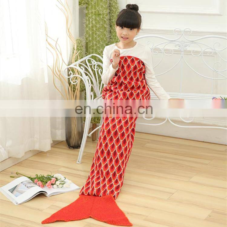 High quality home blanket children mermaid tail blanket