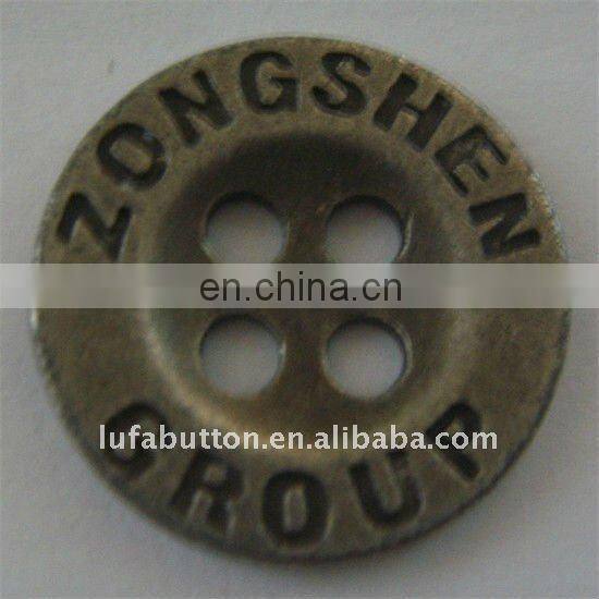 antique silver color 4 hole large sewing button for clothing