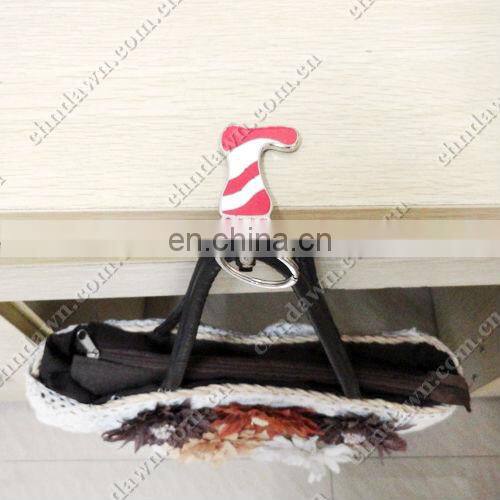 Newest boot shaped Christmas gift keychain snap hook purse hook CD-PH272