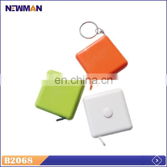 1 Meter customs logo keychain mini small soft tape measure gift