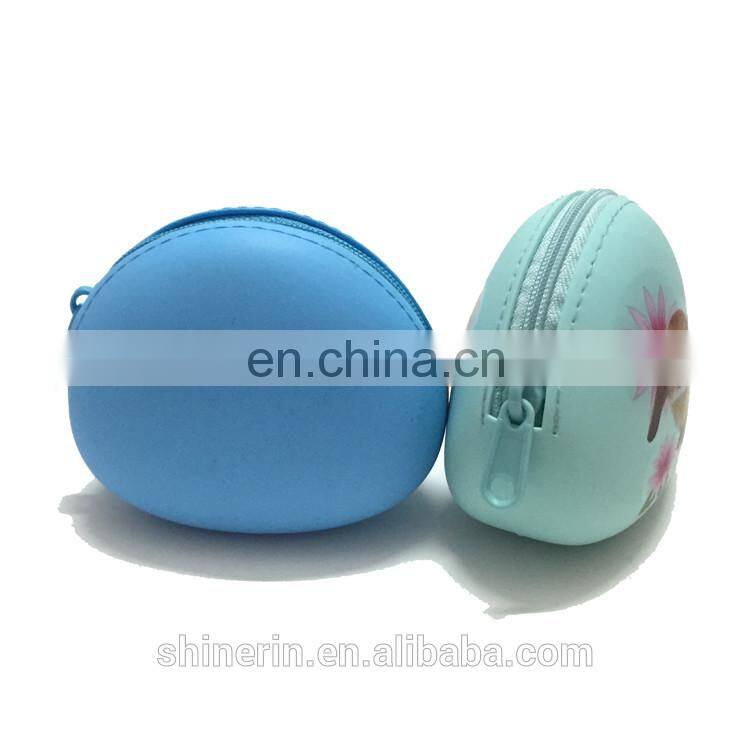 Round Mini Coin Wallets Earphones And Coin Key Assort Storage Bags Fashion Women Silicone Purse