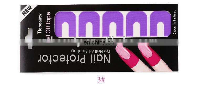 U-shape Spill-proof Nail Polish Stickers Peel off Tape Protector