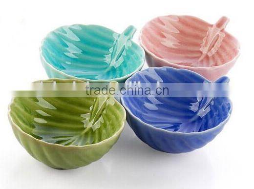 NEW ARRIVAL!!!Ceramic Fruit Bowl White Ceramic Heart Shaped Bowl Ceramic Soup Bowl With Handle