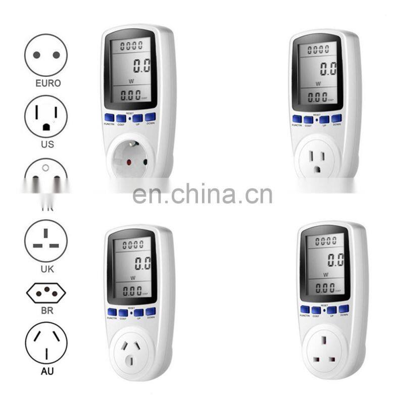 Digital Wattmet Power Meter Energy Meter Voltage Wattmeter Power Analyzer Electronic Energy Meter Measure Outlet Socket US EU