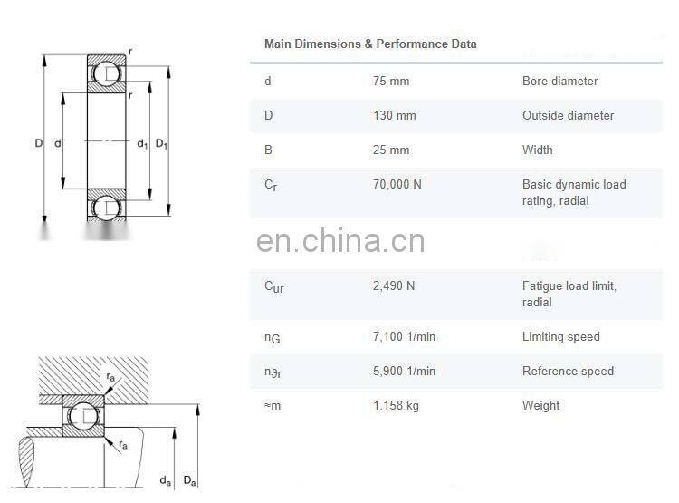 6215ZZ imported from Japan deep groove ball bearing 6215