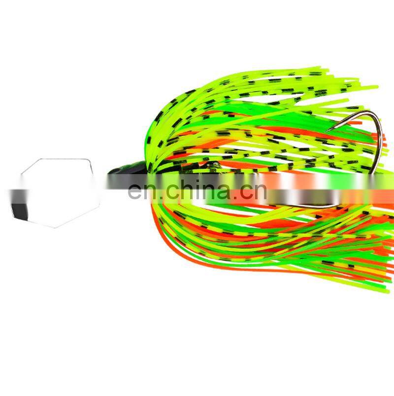 Amazon Hot Sale 12g 15g 20g Tassel Sequins Anti-hanging Bottom Lure Fishing Spinner With Rubber Skirts