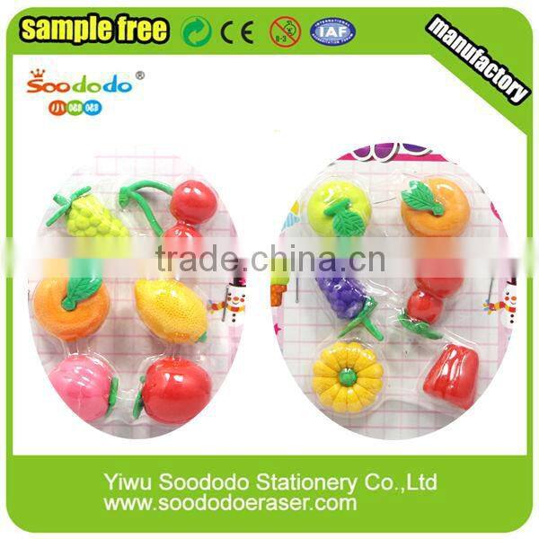 Eraser School Mini Fruit and Vegetable Erasers
