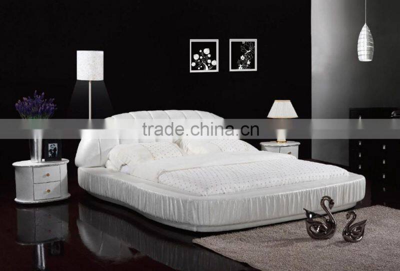 2016 new Bedroom furniture wood bed,mechanism for wall bed,luxury leather bed for Christmas promotion