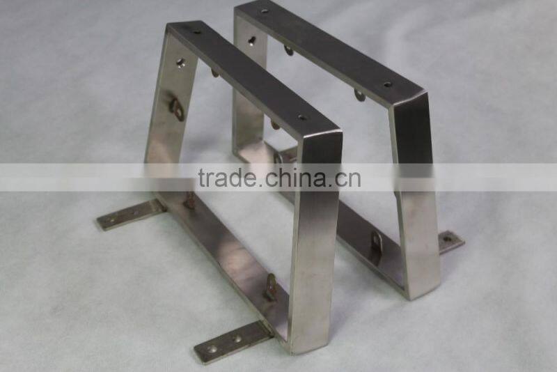 A886 stainless steel offcie chair armerest with wood pad