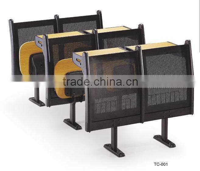 Cheap single metal leg school furniture classroom desk and chair TC-001-E