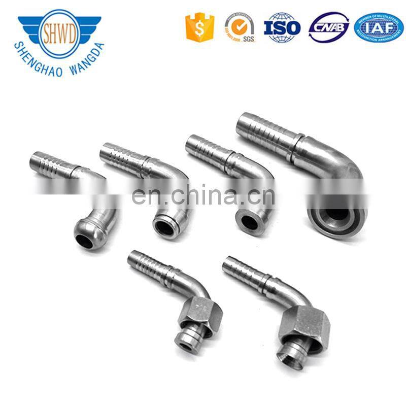 NPT JIC SAE BSP METRIC  Hose Fitting Crimped Ferrule Hydraulic Hose End Fitting