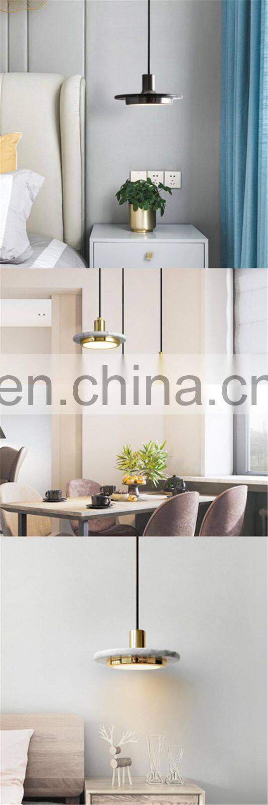 Nordic Kitchen Dining Room Bedroom Pendant LED Light Nordic Marble Chandelier LED Light