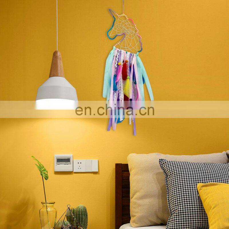 Ins Night Led Lamp Dreamcatcher Hanging Decoration Girl Room Decoration Unicorn Dream Catcher For Kid