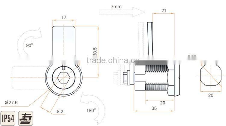 2015 FEILEI MS711-2-2 China 180 twist lock with cover