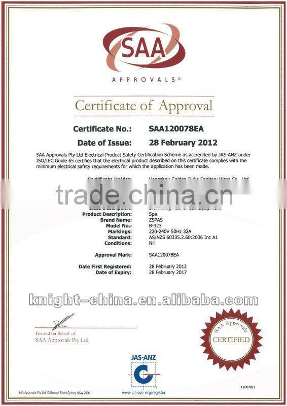 OUTDOOR SPA Seattle Night Series European Style HOT TUB WITH Balboa Control Pack have CE,ROHS APPROVAL