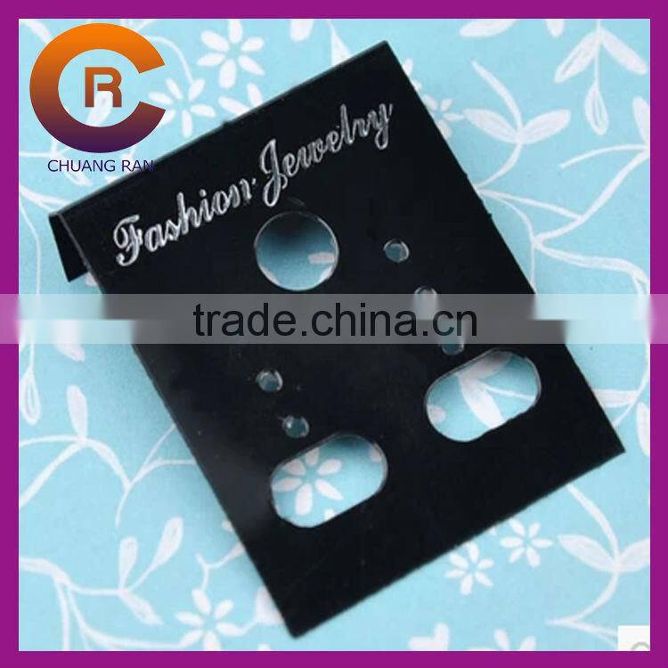 Hot stamping black paper jewelry neckalce custom earring card