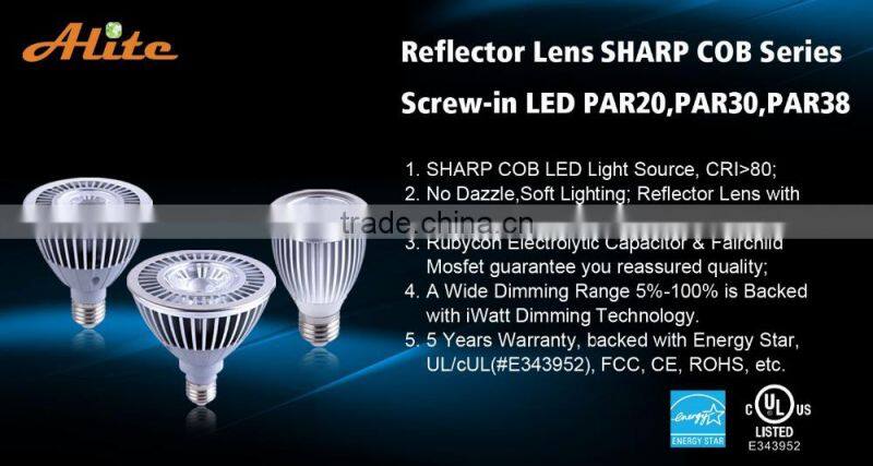 Energy Star UL dimmable 8w 110 volt led spotlight