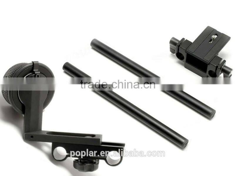 Poplar DSLR rig video camera shoulder rig with follow focus matte box for DV Camcorder