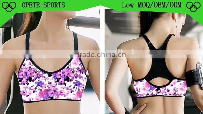 (OEM/ODM Factory)Lady Breathable Sport Yoga Bra Vest Bras Sport Underwear Bra for Women