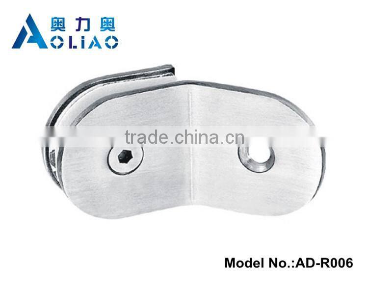 Stainless steel shower door glass clips and SS handrail clamps and handrail glass fixing