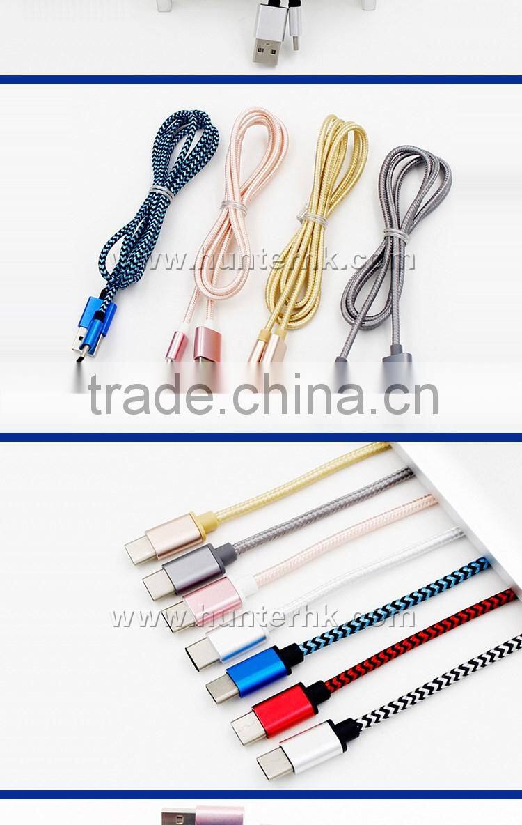Hot Sell Colorful Woven USB Type-C Cable