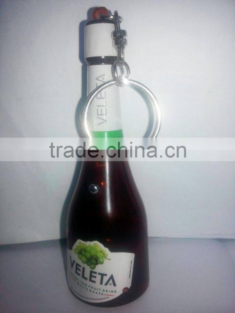 led drinking flashlight for promotional items , Champagne of shaple projector keychain,led logo projector keychain