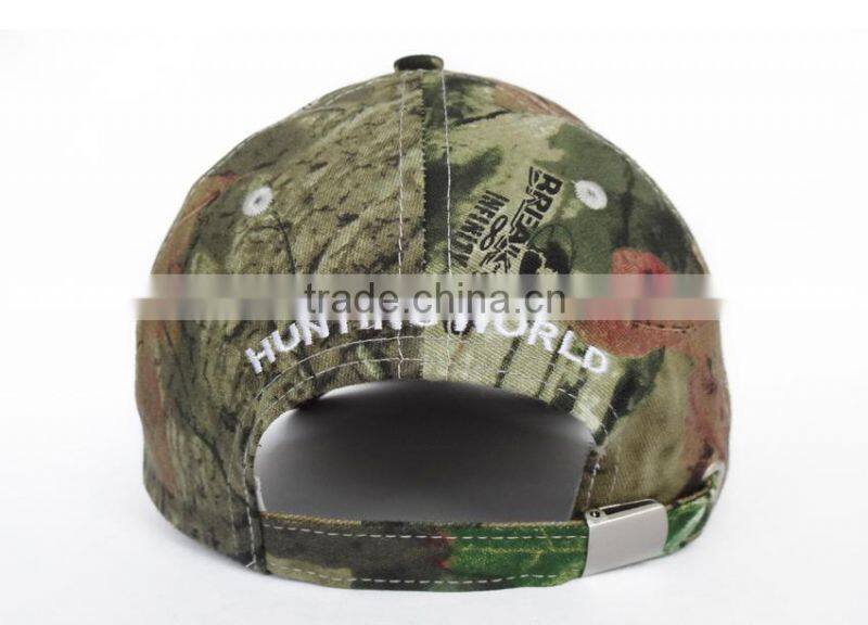 customize camo cap with embroidery logo