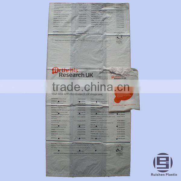 BG Biodegradable PE Plastic Charity Bag With Printing For Collection
