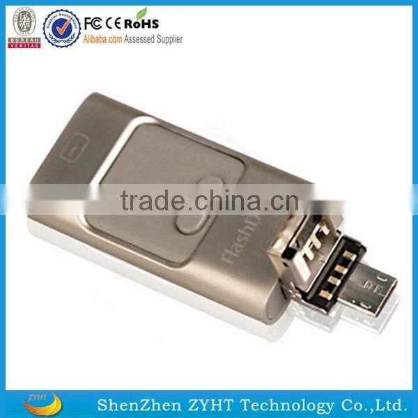 The top hot selling 3 in 1 usb alibaba for apple iphone 6s usb flash drive otg ,mobile phone usb flash drive