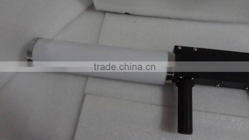 RGB color tube DJ co2 gun rechargeable with 3m high press hose led co2 gun