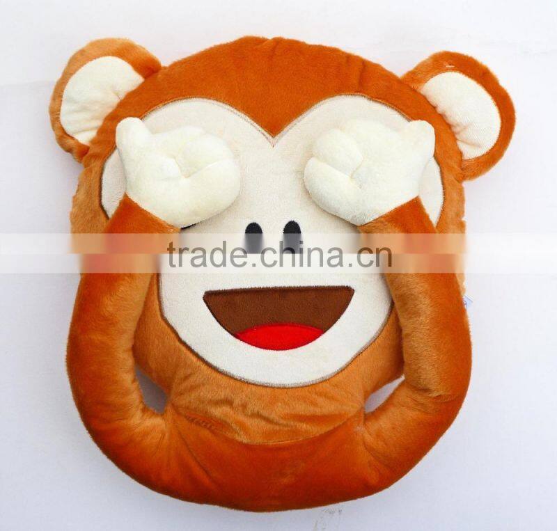 Factory Cheap Custom Plush Emoji Pillows/emoji monkey pillows/emoji plush monkey
