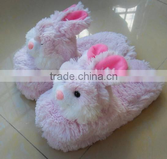 Hot selling new design plush slipper for promotion plush bunny slippers