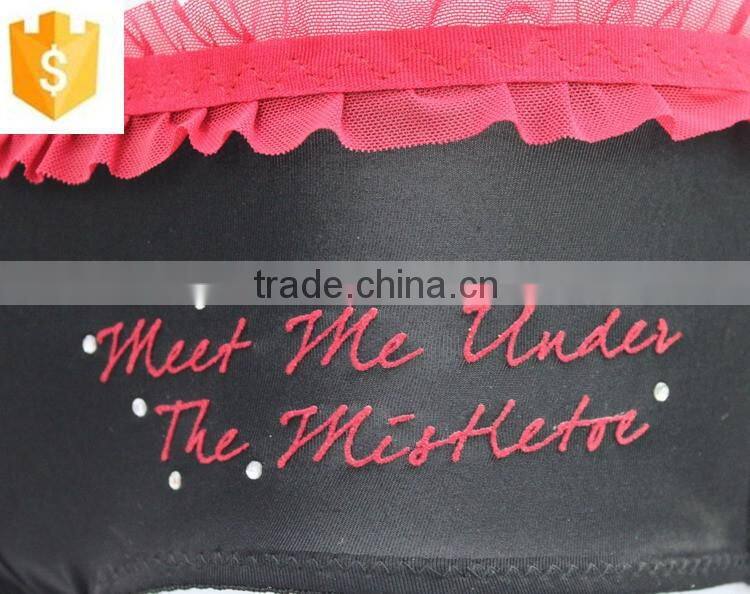 hot sell comfortable sexy girls panty,lace waistband and printed panty